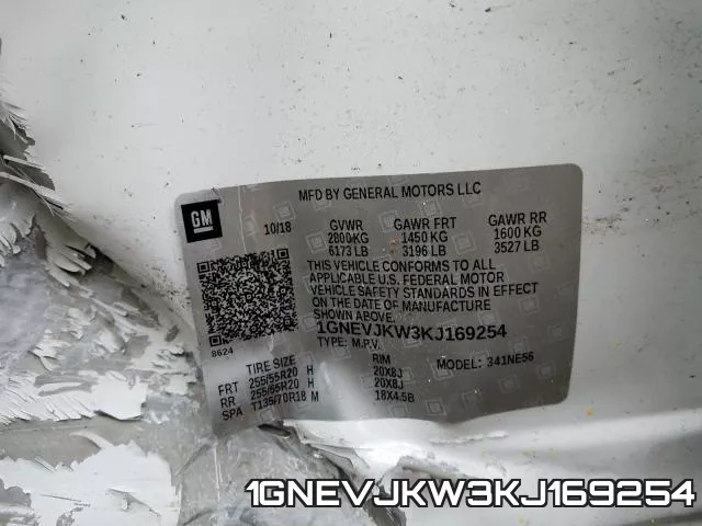 1GNEVJKW3KJ169254 фото 2