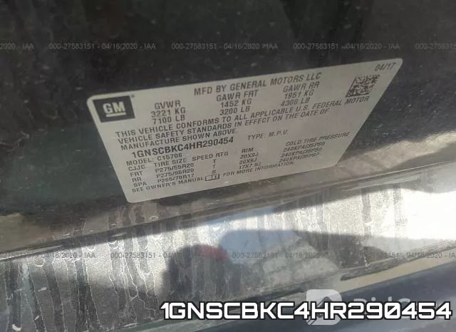 1GNSCBKC4HR290454 фото 10
