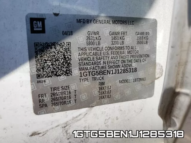 1GTG5BEN1J1285318 фото 2