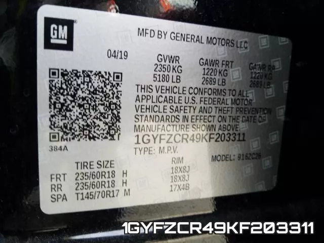 1GYFZCR49KF203311 фото 2