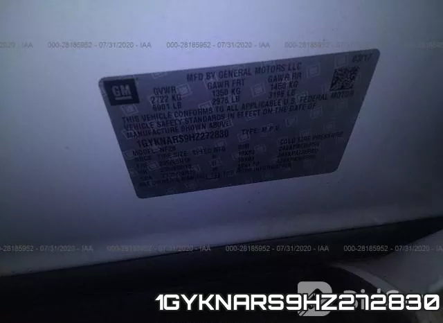 1GYKNARS9HZ272830 фото 10