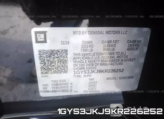 1GYS3JKJ9KR226252 фото 10
