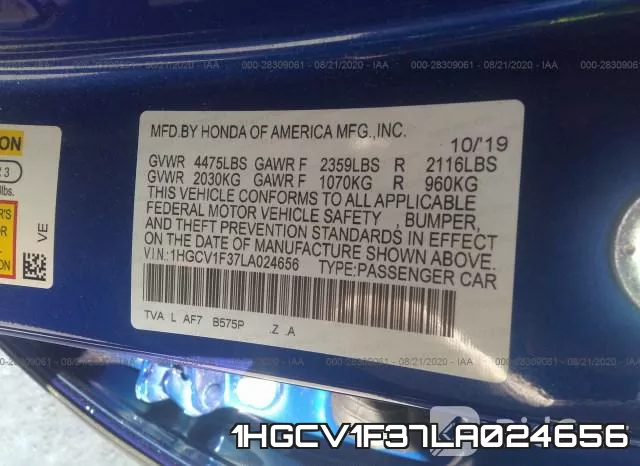1HGCV1F37LA024656 фото 10