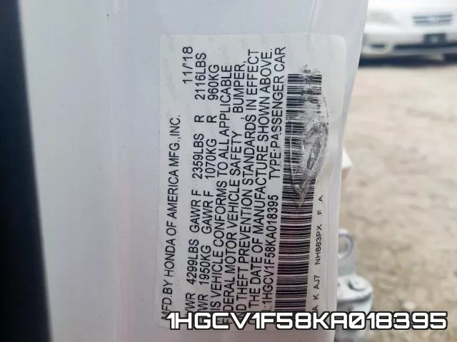 1HGCV1F58KA018395 фото 2
