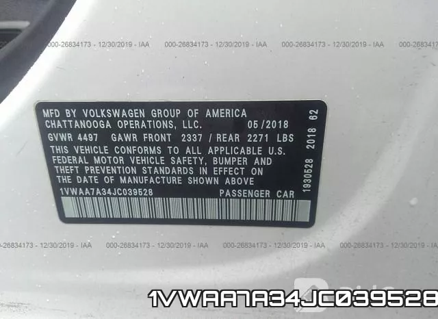 1VWAA7A34JC039528 фото 10