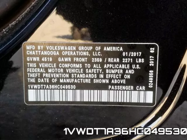 1VWDT7A36HC049530 фото 2