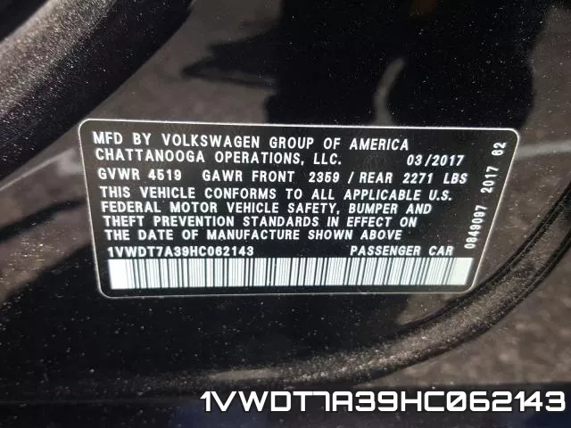 1VWDT7A39HC062143 фото 2