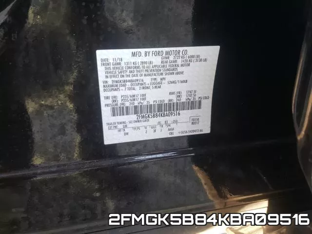 2FMGK5B84KBA09516 фото 2
