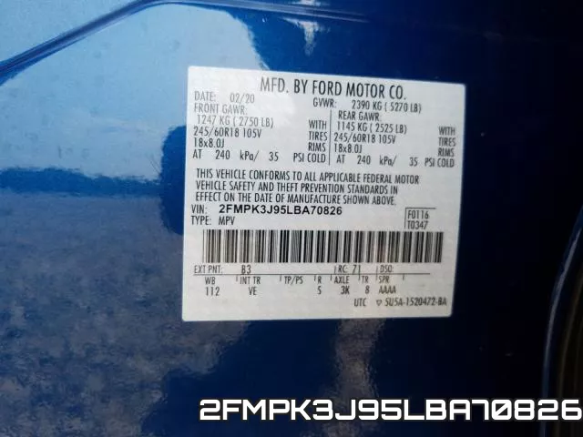 2FMPK3J95LBA70826 фото 2