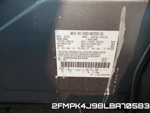 2FMPK4J98LBA70583 фото 2