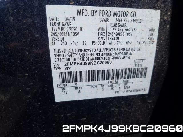 2FMPK4J99KBC20960 фото 2