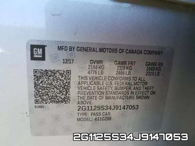 2G1125S34J9147053 фото 2