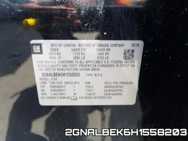 2GNALBEK6H1558203 фото 2