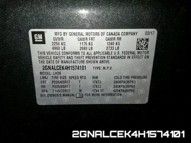 2GNALCEK4H1574101 фото 2