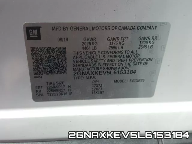 2GNAXKEV5L6153184 фото 2