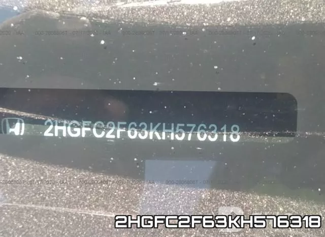 2HGFC2F63KH576318 фото 10