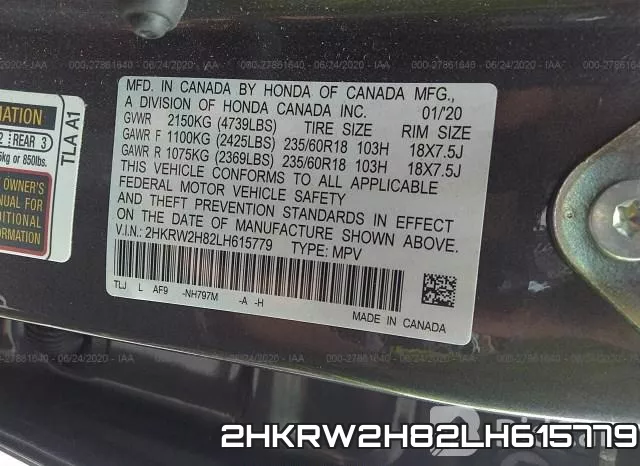 2HKRW2H82LH615779 фото 10