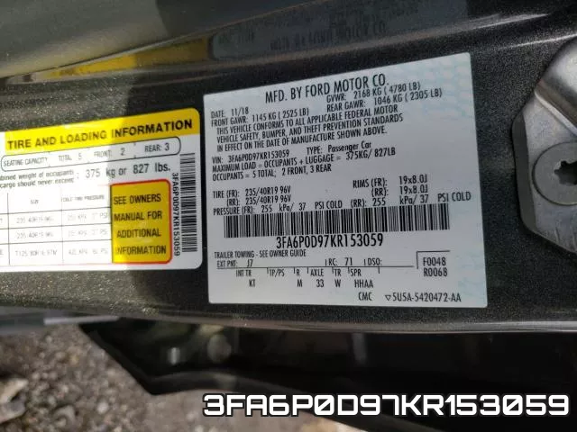 3FA6P0D97KR153059 фото 2