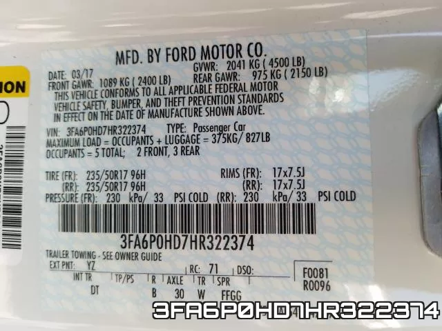 3FA6P0HD7HR322374 фото 2