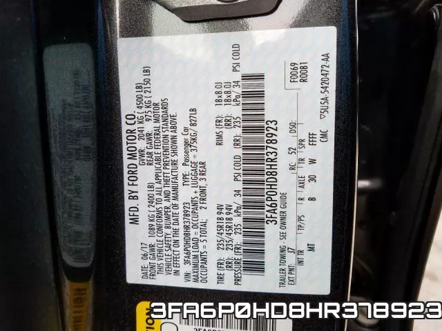 3FA6P0HD8HR378923 фото 2