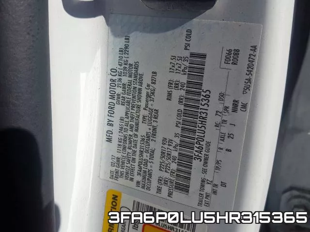 3FA6P0LU5HR315365 фото 2