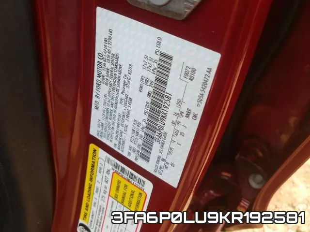 3FA6P0LU9KR192581 фото 2