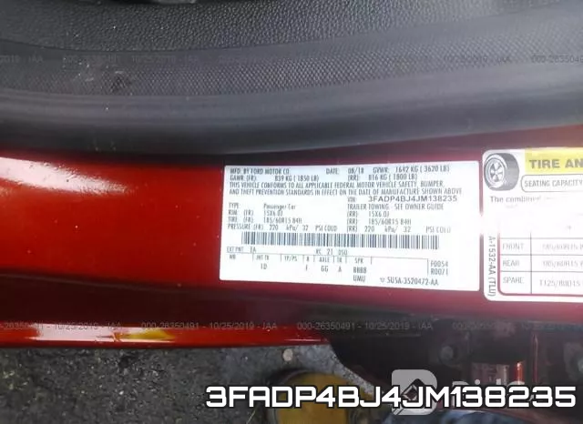 3FADP4BJ4JM138235 фото 10