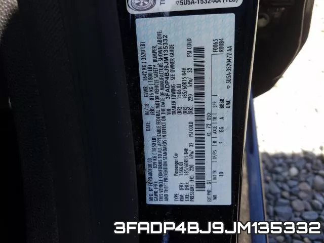 3FADP4BJ9JM135332 фото 2