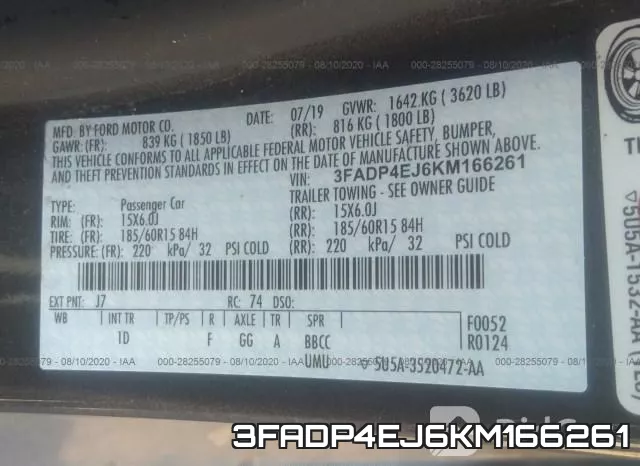 3FADP4EJ6KM166261 фото 10