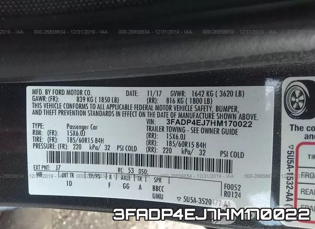 3FADP4EJ7HM170022 фото 10