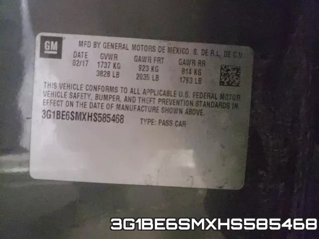 3G1BE6SMXHS585468 фото 2