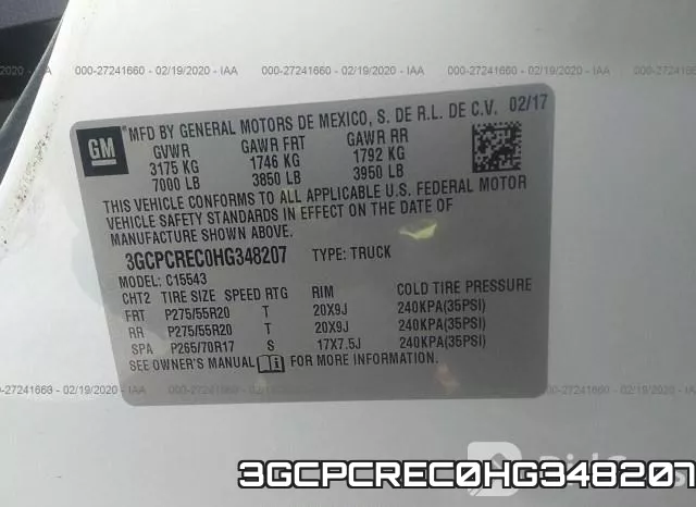 3GCPCREC0HG348207 фото 10