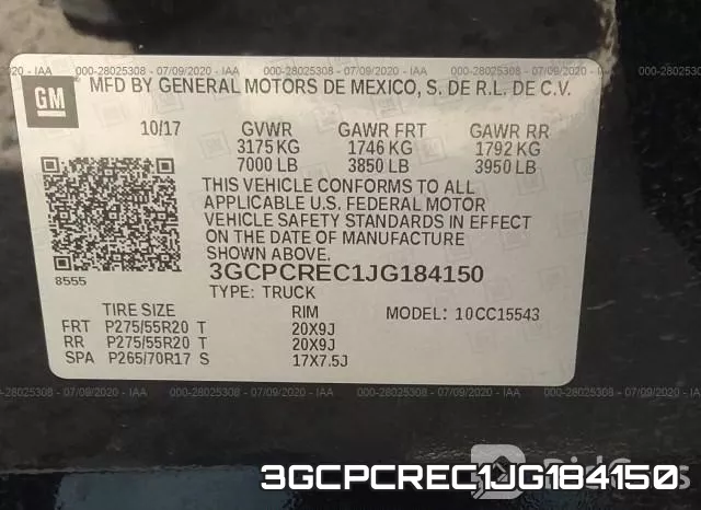 3GCPCREC1JG184150 фото 10