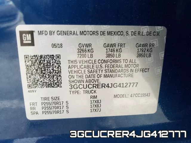 3GCUCRER4JG412777 фото 2
