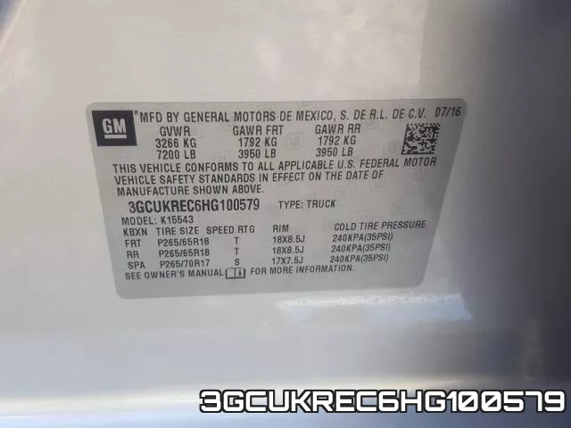 3GCUKREC6HG100579 фото 2