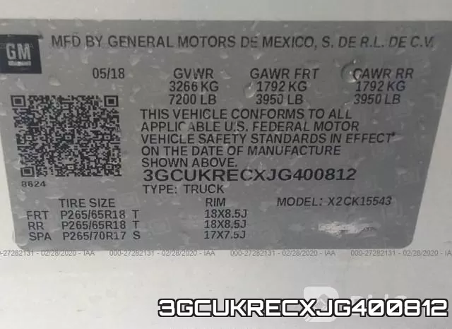 3GCUKRECXJG400812 фото 10