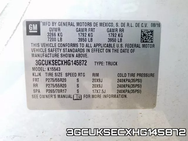 3GCUKSECXHG145872 фото 2