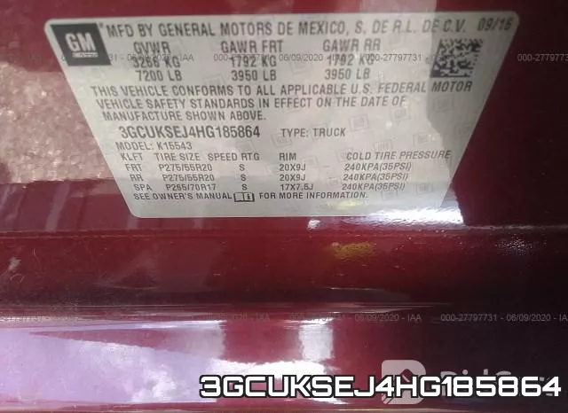 3GCUKSEJ4HG185864 фото 10