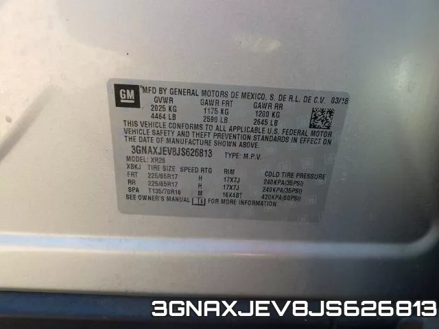 3GNAXJEV8JS626813 фото 2