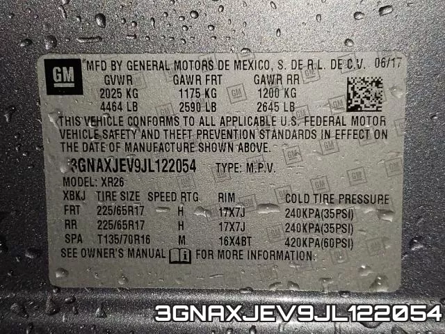 3GNAXJEV9JL122054 фото 2