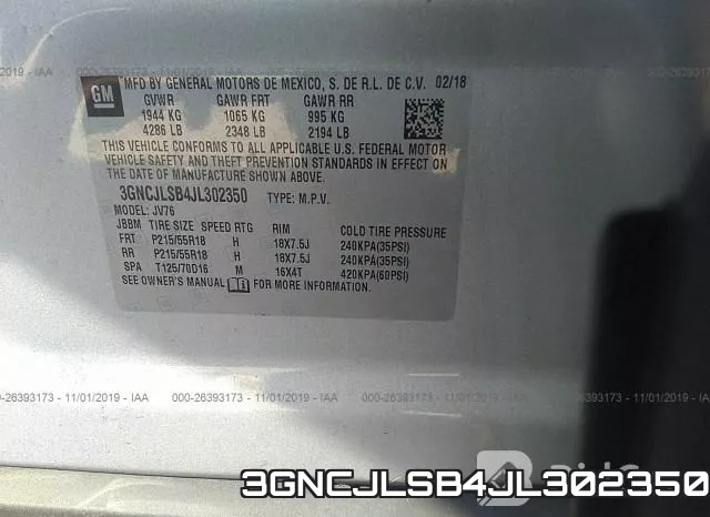 3GNCJLSB4JL302350 фото 10