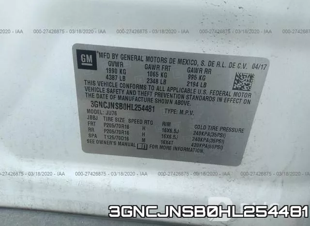 3GNCJNSB0HL254481 фото 10