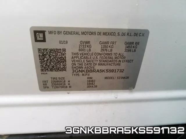 3GNKBBRA5KS591732 фото 2