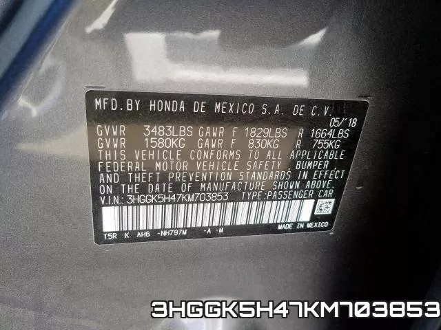 3HGGK5H47KM703853 фото 2