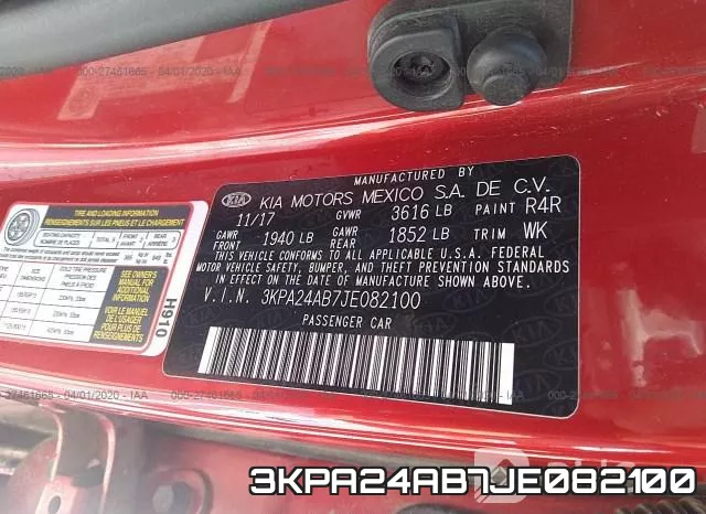3KPA24AB7JE082100 фото 10