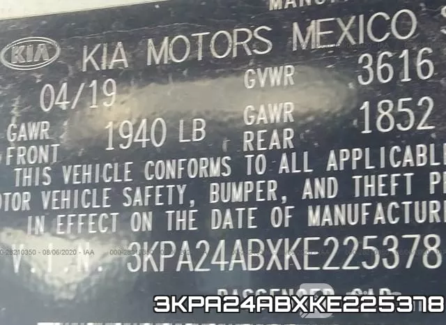 3KPA24ABXKE225378 фото 10