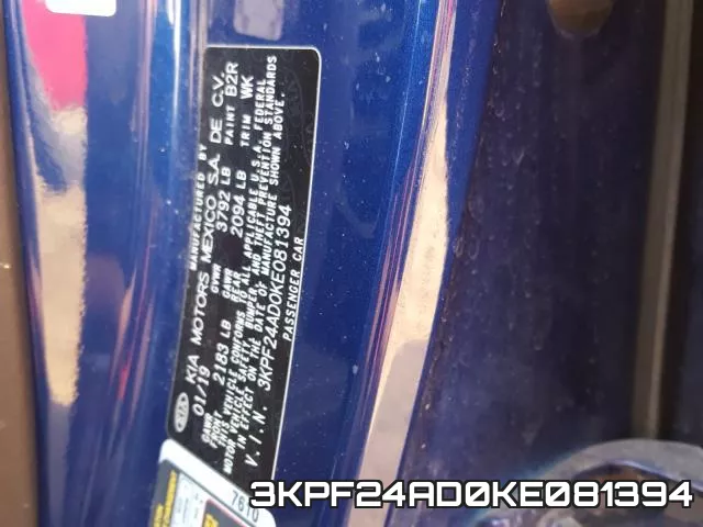 3KPF24AD0KE081394 фото 2