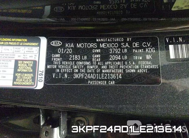 3KPF24AD1LE213614 фото 10
