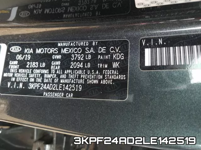 3KPF24AD2LE142519 фото 2
