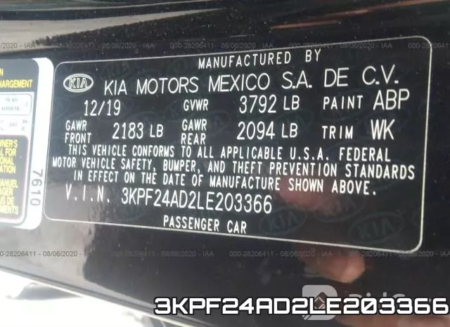 3KPF24AD2LE203366 фото 10